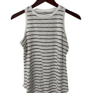 Athleta Women’s Flowy Casual Black and White Striped Athletic Tank XXS